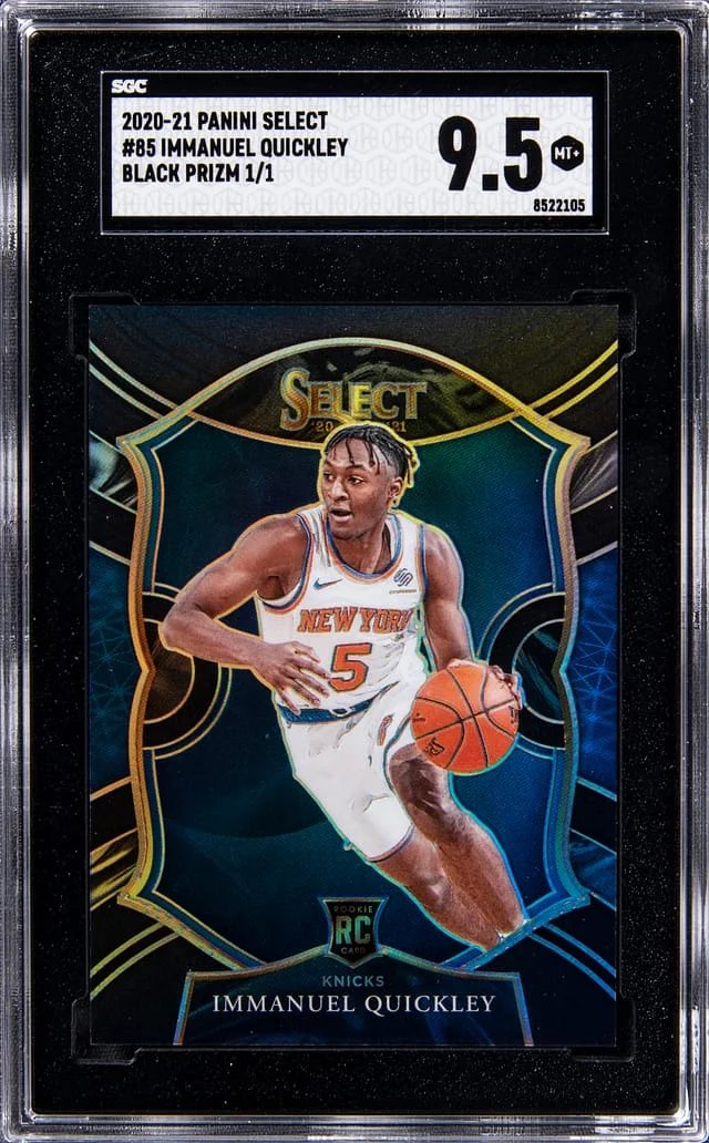 2020-21 Panini Select Immanuel Quickley Black Prizm #85 card image