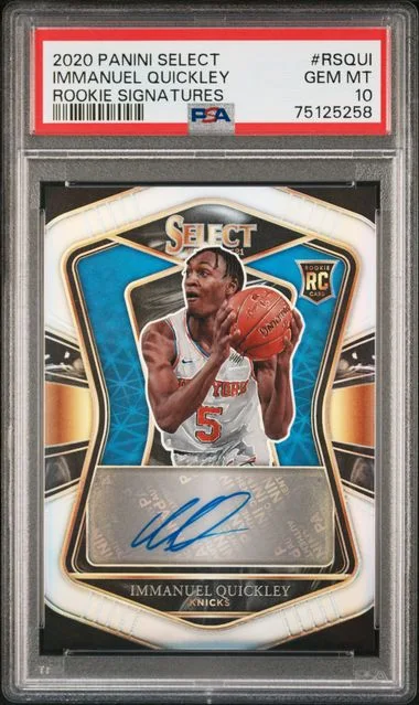 2020-21 Panini Select Immanuel Quickley Signatures #RS-QUI card image