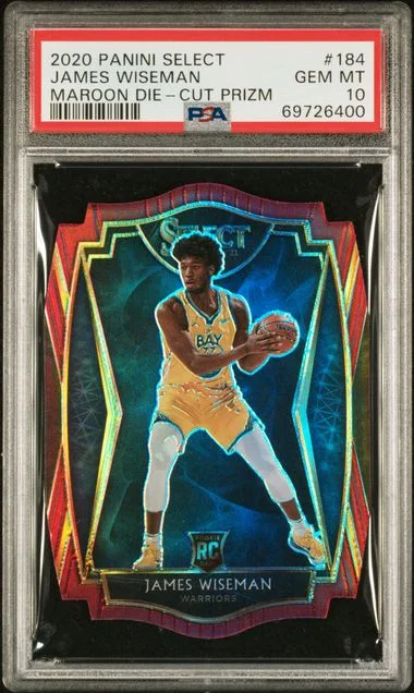 2020-21 Panini Select James Wiseman Silver Prizm #184 card image