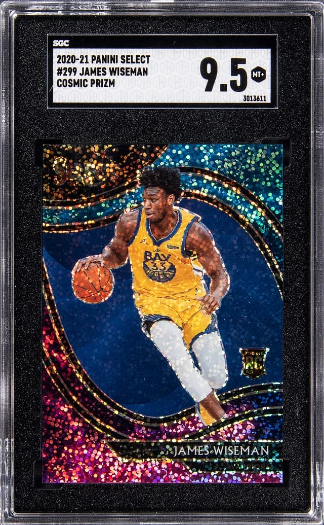 2020-21 Panini Select James Wiseman Cosmic Prizm #299 card image