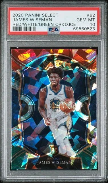 2020-21 Panini Select James Wiseman White Prizm #62 card image