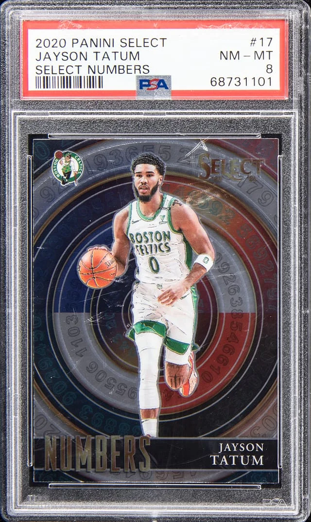 2020-21 Panini Select Jayson Tatum Select Numbers #17 card image