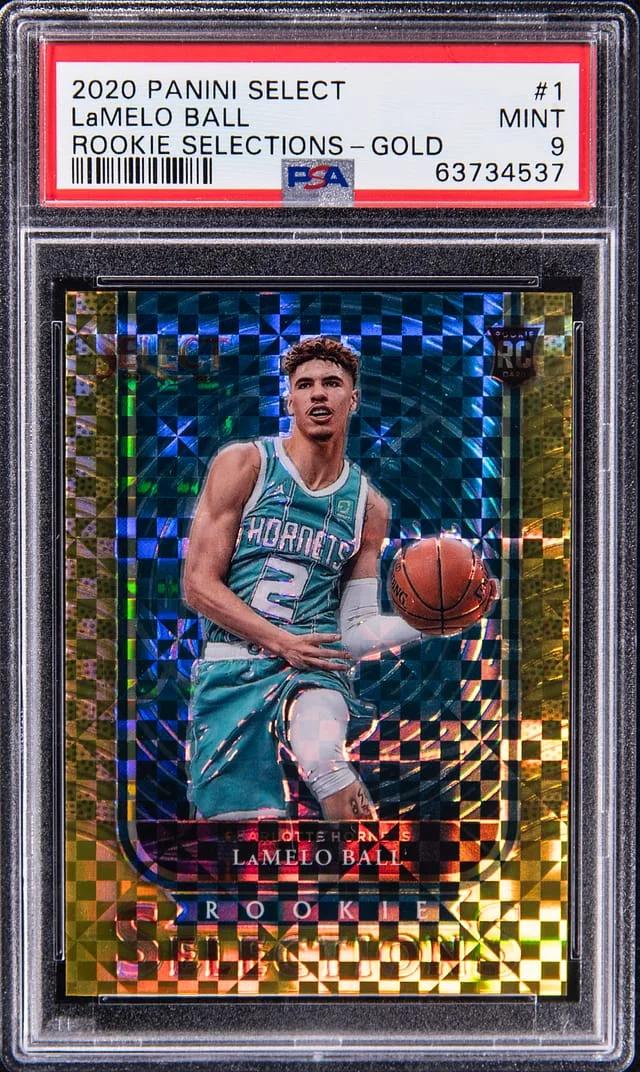 2020-21 Panini Select LaMelo Ball Selections Blue Shimmer Prizm #1 card image