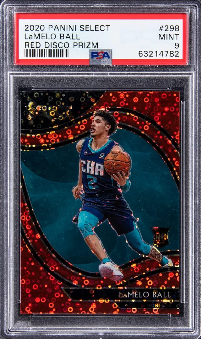 2020-21 Panini Select LaMelo Ball Red White Green Cracked Ice #298 card image
