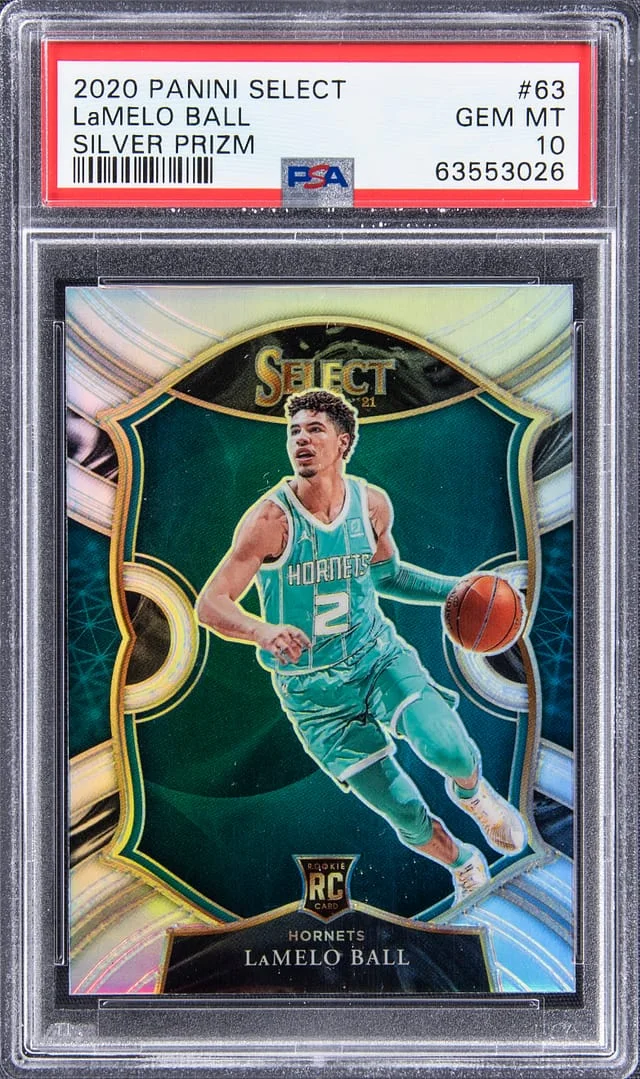 2020-21 Panini Select LaMelo Ball Blue Prizm #63 card image