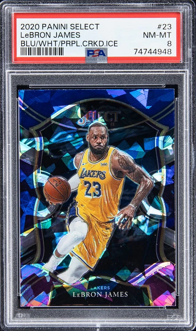 2020-21 Panini Select LeBron James Green/White/Purple #23 card image