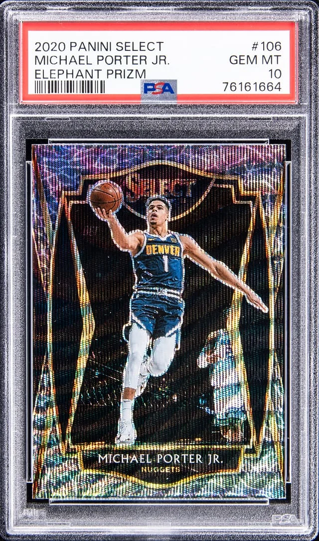 2020-21 Panini Select Michael Porter Jr Elephant Prizm #106 card image