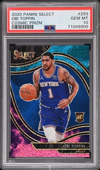 2020-21 Panini Select Obi Toppin Cosmic Prizm #293 card image
