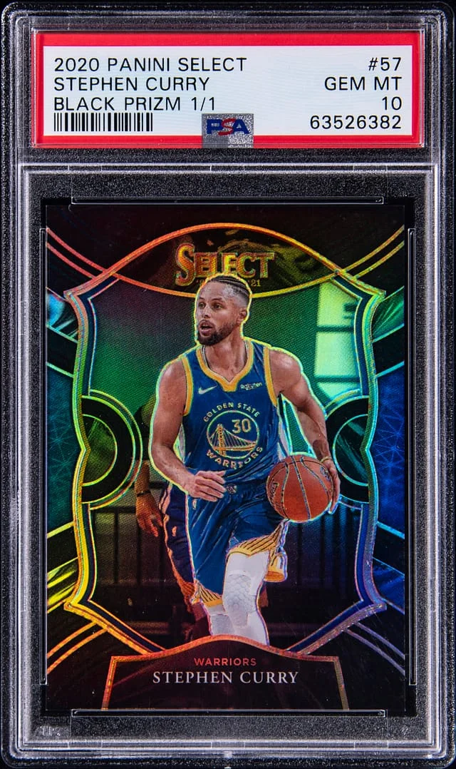 2020-21 Panini Select Stephen Curry Black Prizm #57 card image