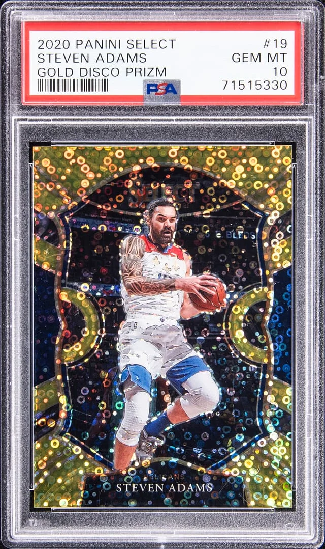 2020-21 Panini Select Steven Adams Gold Disco Prizm #19 card image