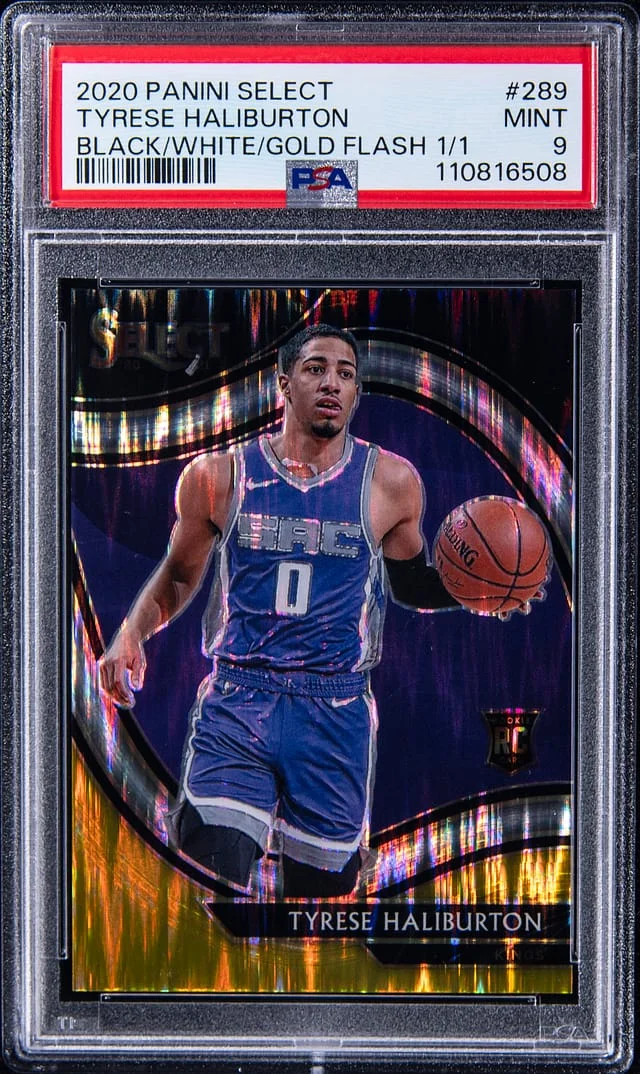 2020-21 Panini Select Tyrese Haliburton Black Prizm #289 card image