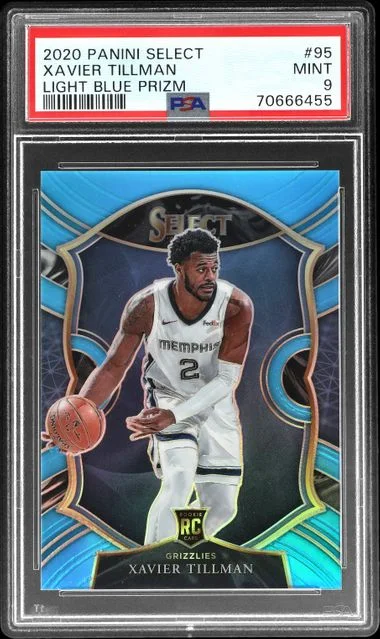 2020-21 Panini Select Xavier Tillman Light Blue Prizm #95 card image