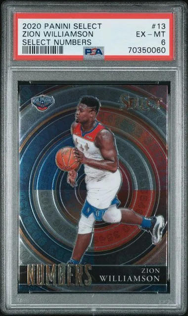 2020-21 Panini Select Zion Williamson Select Numbers #13 card image