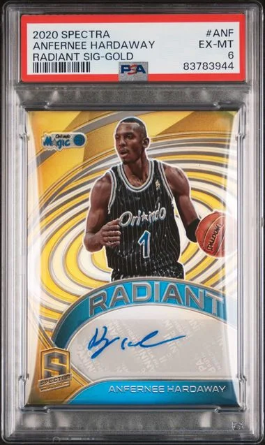2020-21 Panini Spectra Anfernee Hardaway Radiant Signatures Gold #ANF card image
