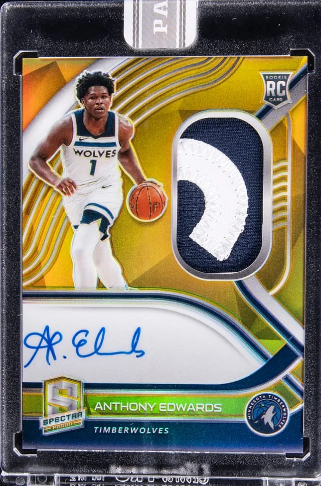 2020-21 Panini Spectra Anthony Edwards Jersey Autographs #194 card image