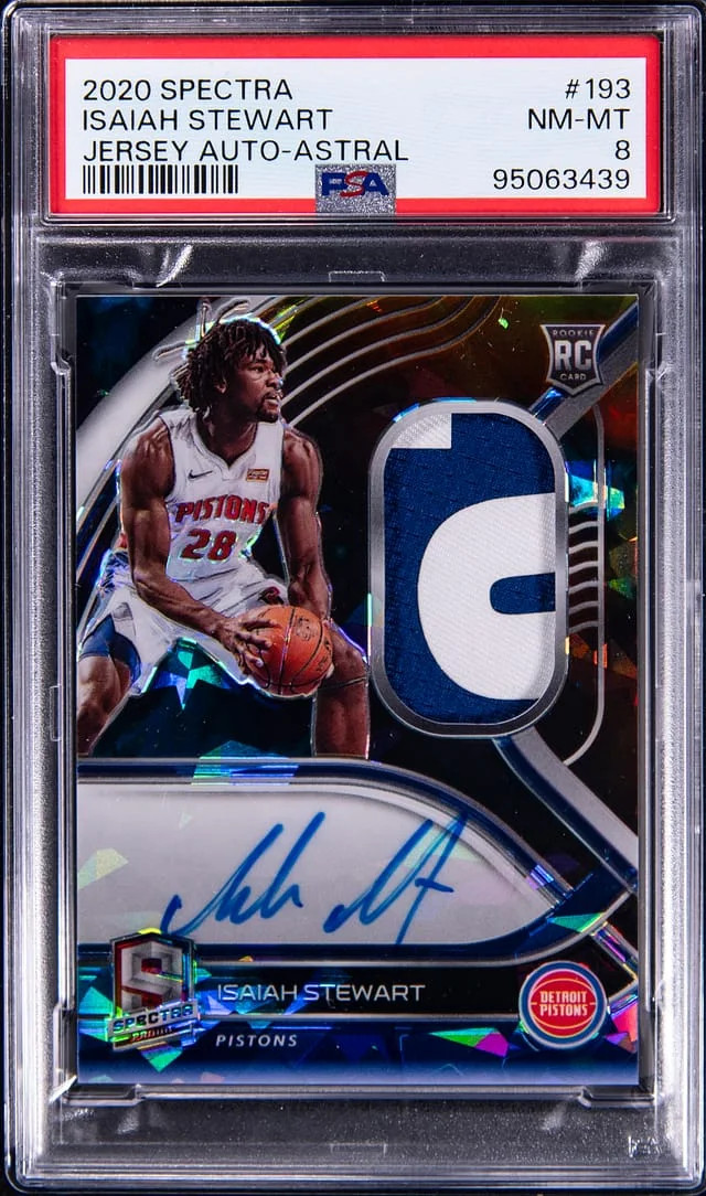 2020-21 Panini Spectra Isaiah Stewart Jersey Autograph Astral #193 card image