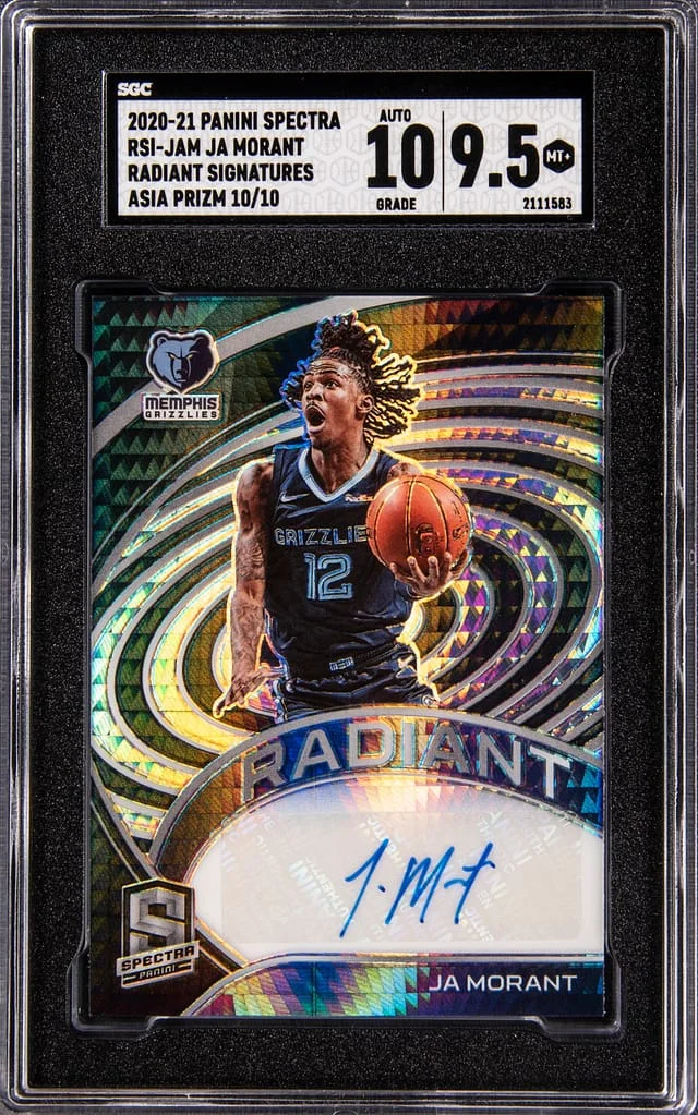 2020-21 Panini Spectra Ja Morant Radiant Asia Prizm #RSI-JAM card image