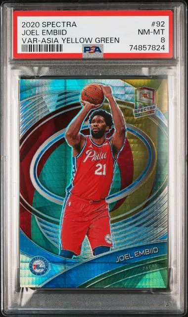 2020-21 Panini Spectra Joel Embiid Asia Red #92 card image
