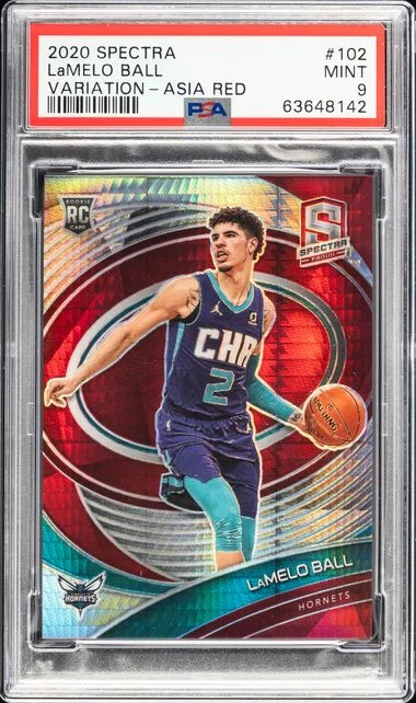 2020-21 Panini Spectra Lamelo Ball Variation-Asia Red #102 card image