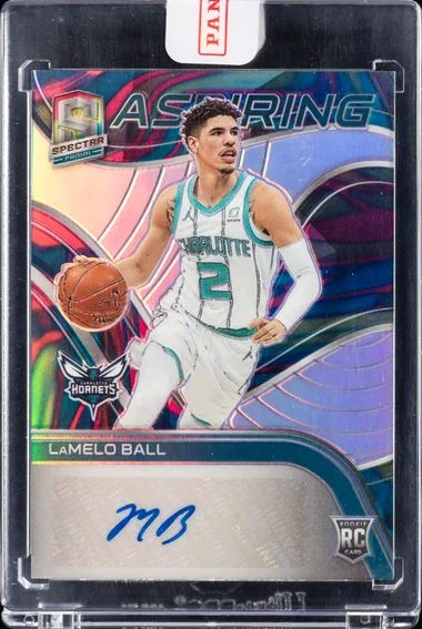 2020-21 Panini Spectra Lamelo Ball Aspiring Autographs Marble #ASP-LBL card image