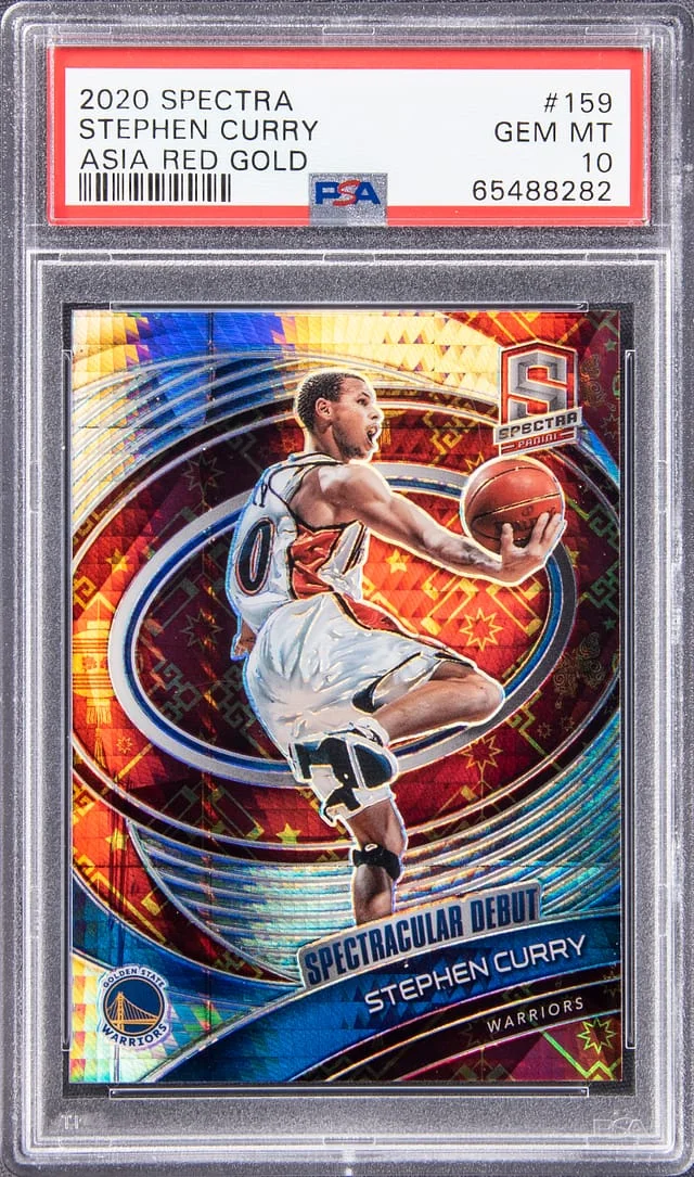2020-21 Panini Spectra Stephen Curry Asia Yellow/Green #159 card image