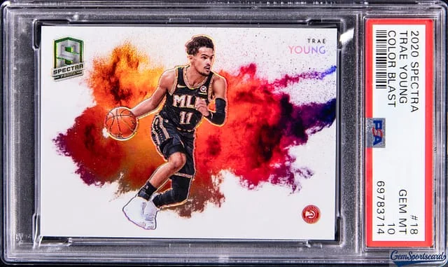 2020-21 Panini Spectra Trae Young Color Blast #18 card image