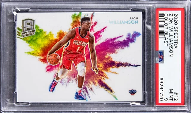 2020-21 Panini Spectra Zion Williamson Color Blast #12 card image