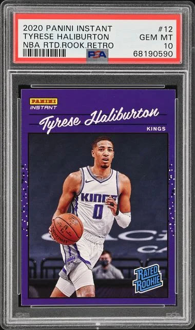 2020-21 Panini Tyrese Haliburton Instant NBA Rated Retro #RR12 card image
