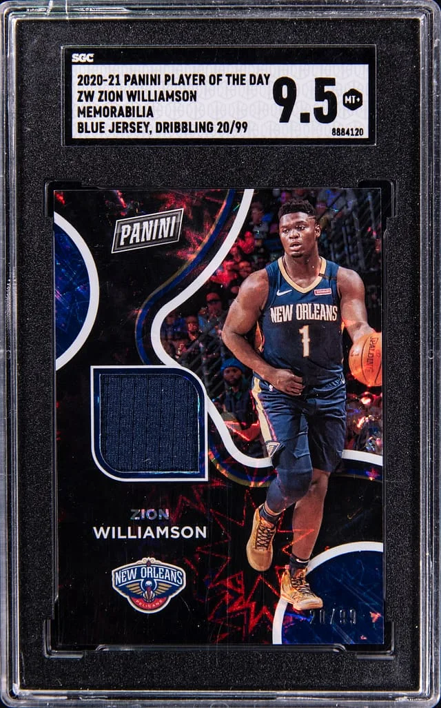 2020-21 Panini Zion Williamson Player of the Day Memorabilia #ZW card image
