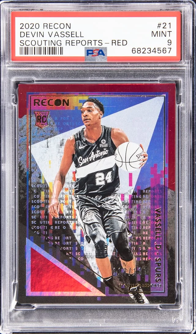 2020-21 Recon Devin Vassell Scouting Reports - Red #21 card image