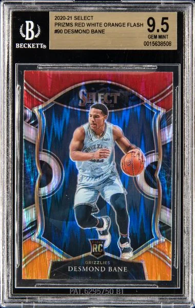 2020-21 Select Desmond Bane Prizms Red White Orange Flash #90 card image