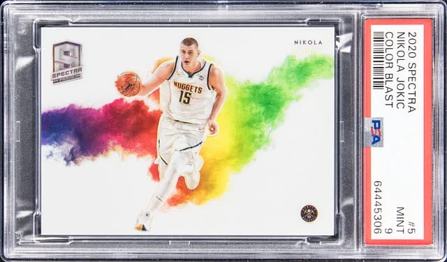 2020-21 Spectra Nikola Jokic Color Blast #5 card image