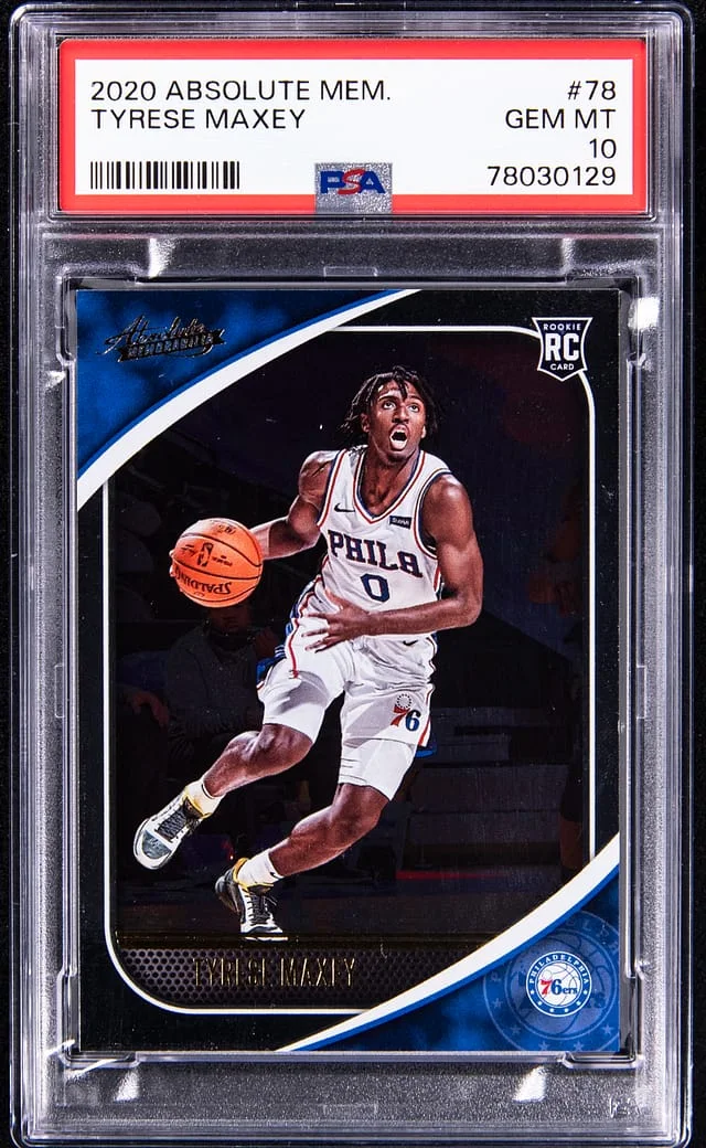 2020 Absolute Tyrese Maxey Memorabilia #78 card image