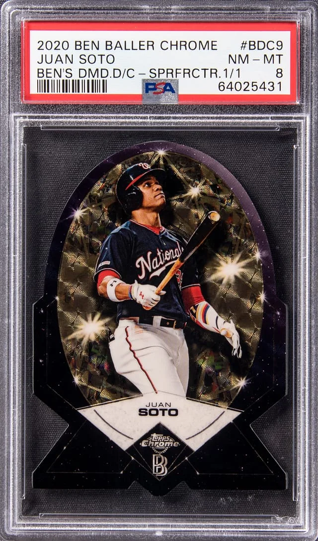 2020 Ben Baller Chrome Ben's Diamond Die-Cut Superfractor Juan Soto #BDC-9 card image
