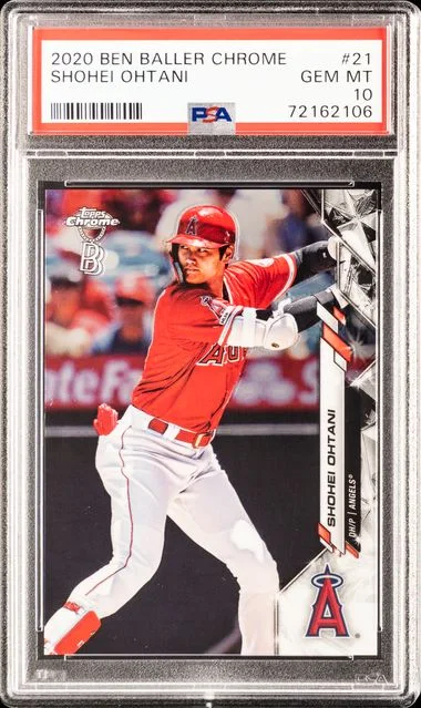 2020 Ben Baller Chrome Shohei Ohtani #21 card image