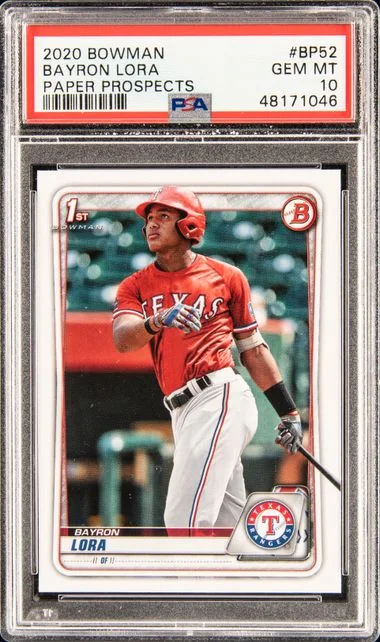 2020 Bowman Bayron Lora Paper Prospects #BP-52 card image