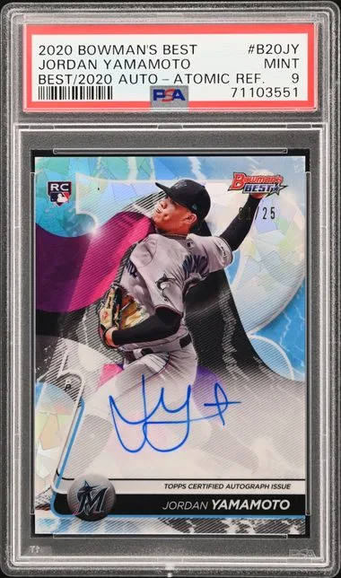 2020 Bowman Best Autographs Atomic Refractor B20Jy Jordan Yamamoto Best Of #2020 card image