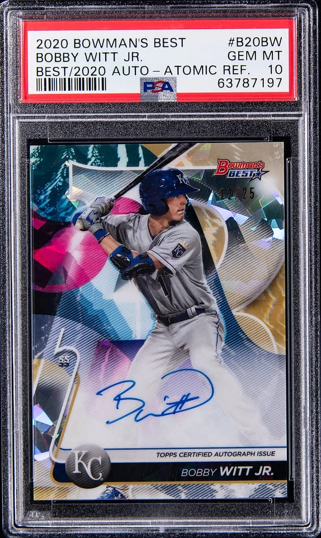 2020 Bowman Best Bobby Witt Jr. Autograph Atomic Refractor #B20BW card image
