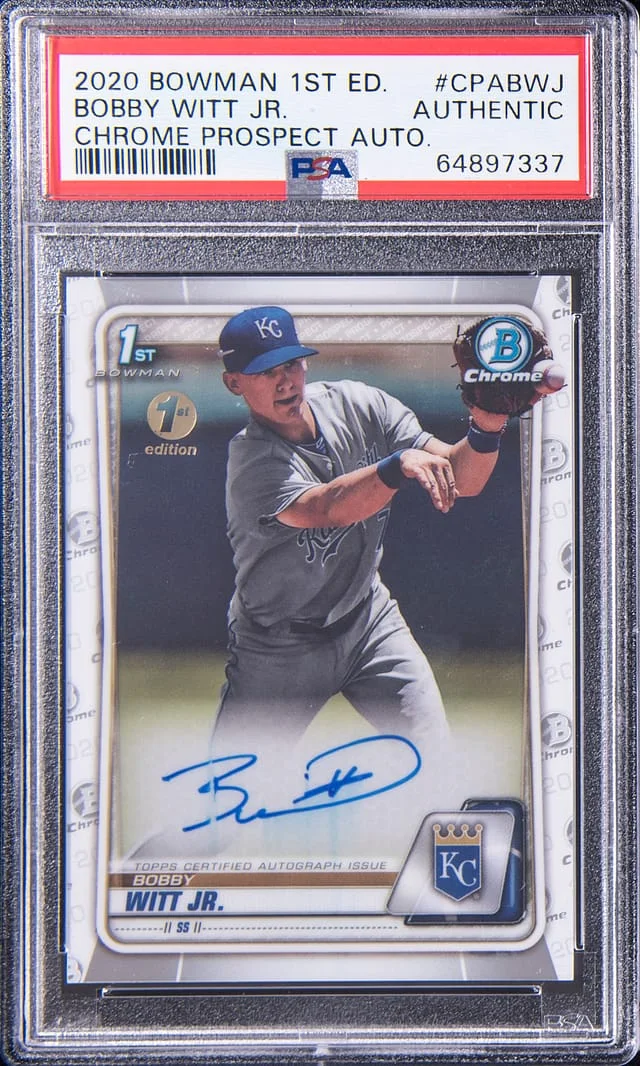 2020 Bowman Bobby Witt Jr. 1st Edition Chrome Prospect Autographs #CPA-BWJ card image