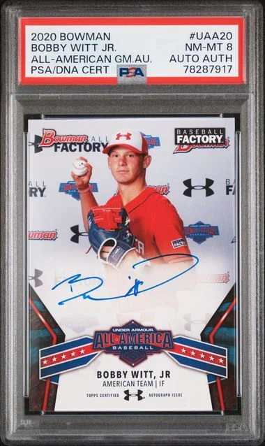 2020 Bowman Bobby Witt Jr. All-American Game Autographs #UAA20 card image