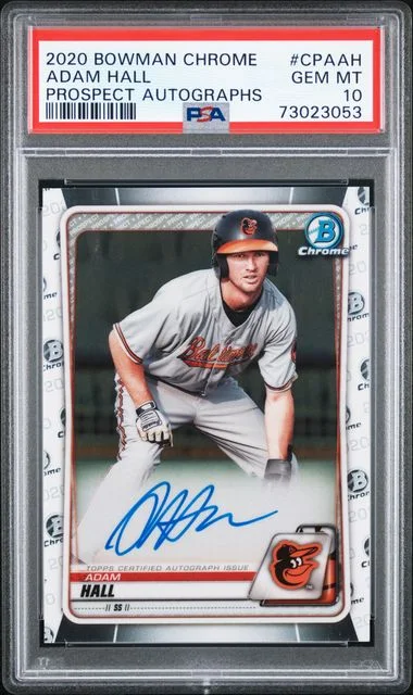 2020 Bowman Chrome Adam Hall Prospect Autographs #CPA-AH card image