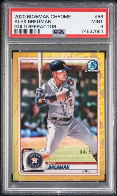 2020 Bowman Chrome Alex Bregman Gold Refractor #56 card image