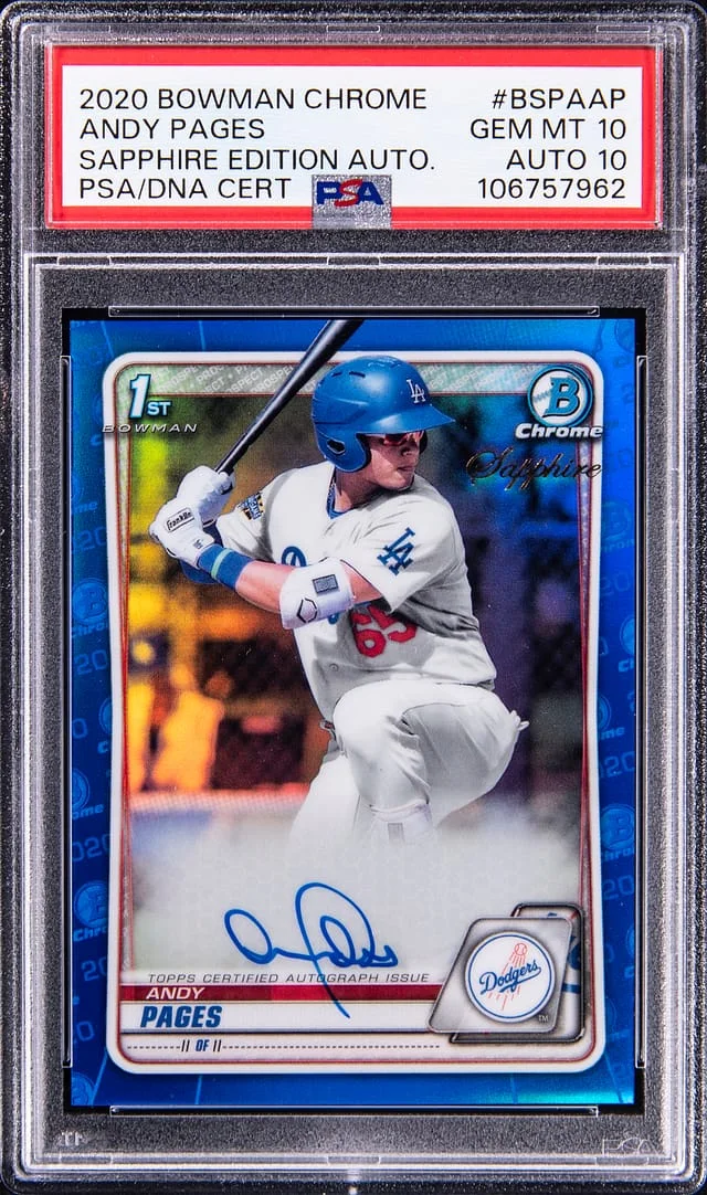 2020 Bowman Chrome Andy Pages Edition Autograph #BSPA-AP card image