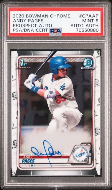 2020 Bowman Chrome Andy Pages Prospect Autographs #CPA-AP card image