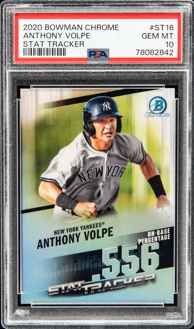 2020 Bowman Chrome Anthony Volpe Stat Tracker #St16 card image