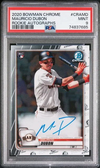 2020 Bowman Chrome Autographs Cramd Mauricio Dubon #no-number card image