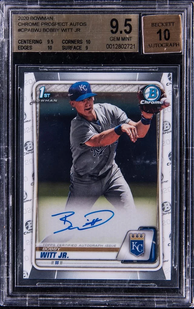 2020 Bowman Chrome Bobby Witt Jr. Prospect Autographs Atomic Refractor #CPA-BWI card image