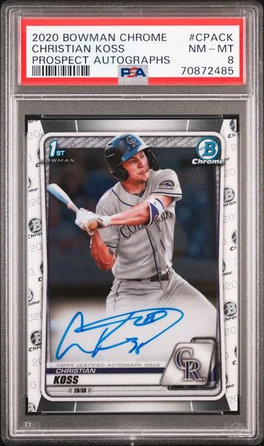 2020 Bowman Chrome Christian Koss Prospect Autographs #CPA-CK card image