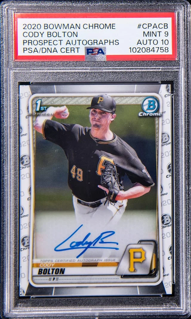 2020 Bowman Chrome Cody Bolton Prospect Autograph #CPACB card image