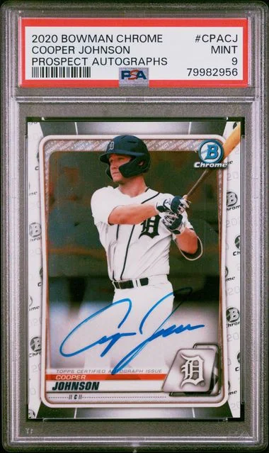 2020 Bowman Chrome Cooper Johnson Prospect Autographs #CPACJ card image